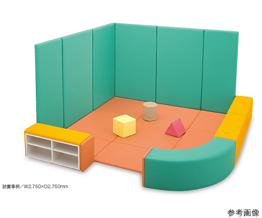 スクエア　入り口スロープマット　水色