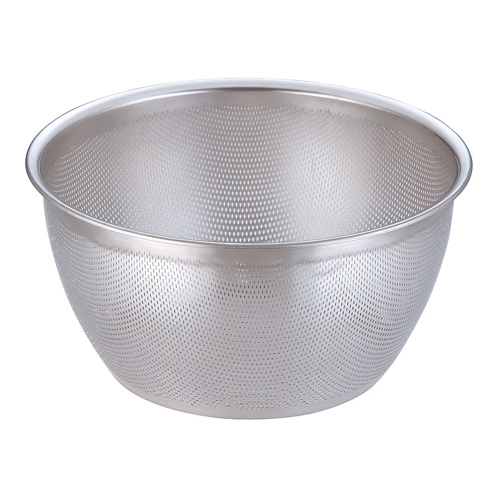 18-8　HACCPパンチング深型ざる　35cm