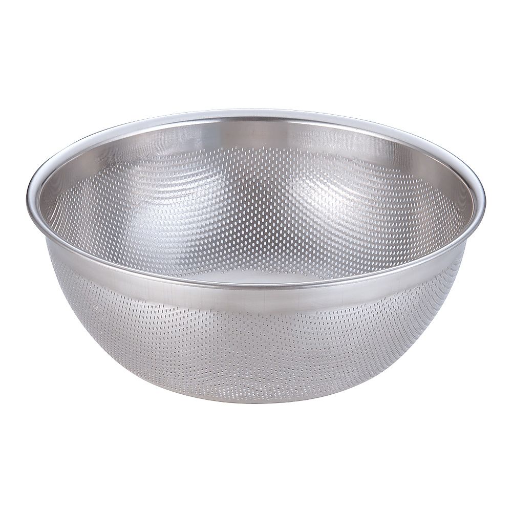 18-8　HACCPパンチング浅型ざる　35cm