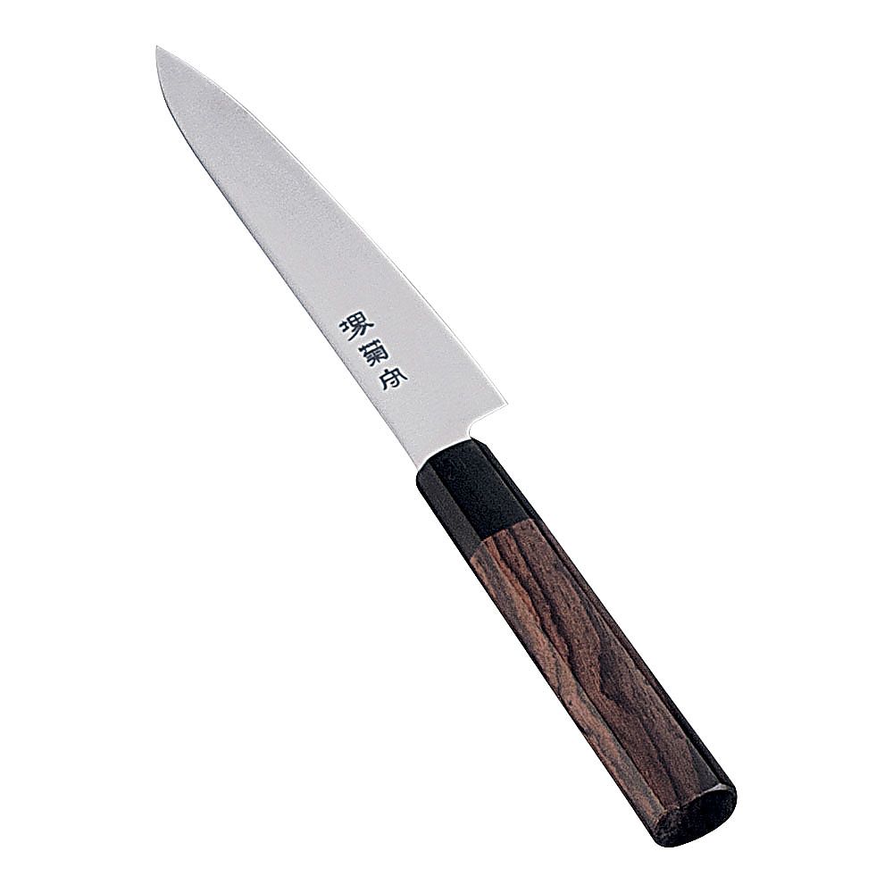 堺菊守 和式 ぺティナイフ（両刃）紫檀柄 15cm AKKA701