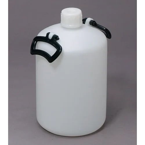 取っ手付き細口びん 10Lキャリー 白