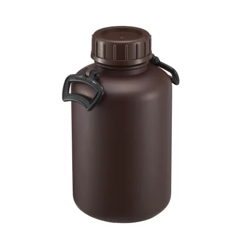 取っ手付き広口びん 10Lキャリー 茶褐色