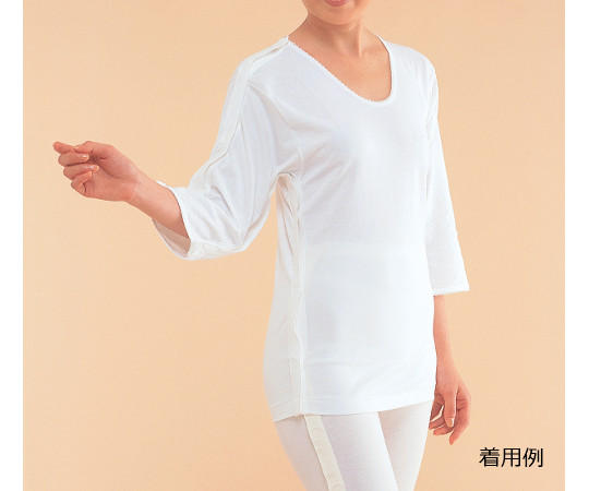 紳士・婦人共用　脇開き7分袖（右開き）　M