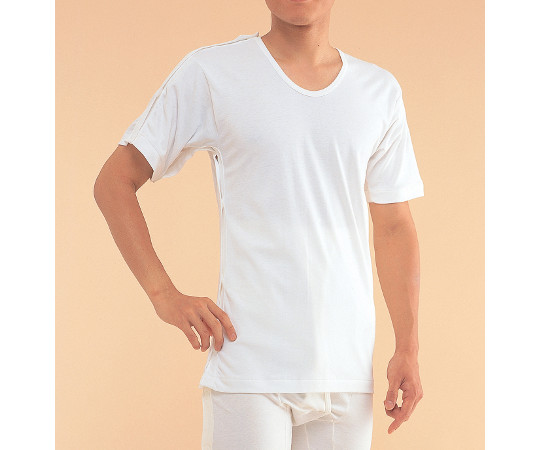 紳士・婦人共用　脇開き5分袖（右開き）　LL