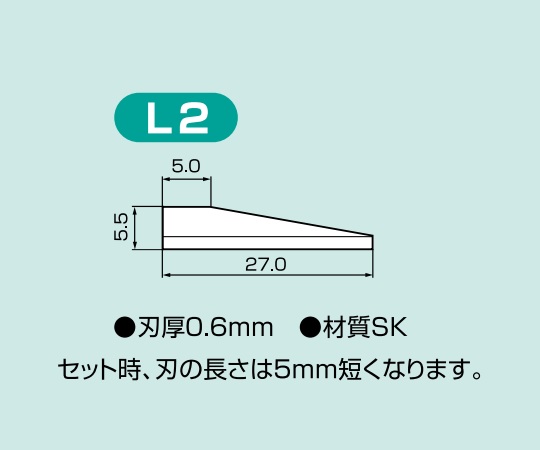 超音波カッター用 替刃 SUW-30CTL用 刃厚0.6mm 1組（100枚入） L2