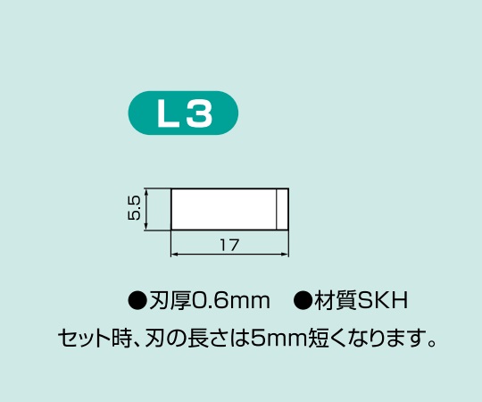 超音波カッター用 替刃 SUW-30CTL用 刃厚0.6mm 1組（50枚入） L3