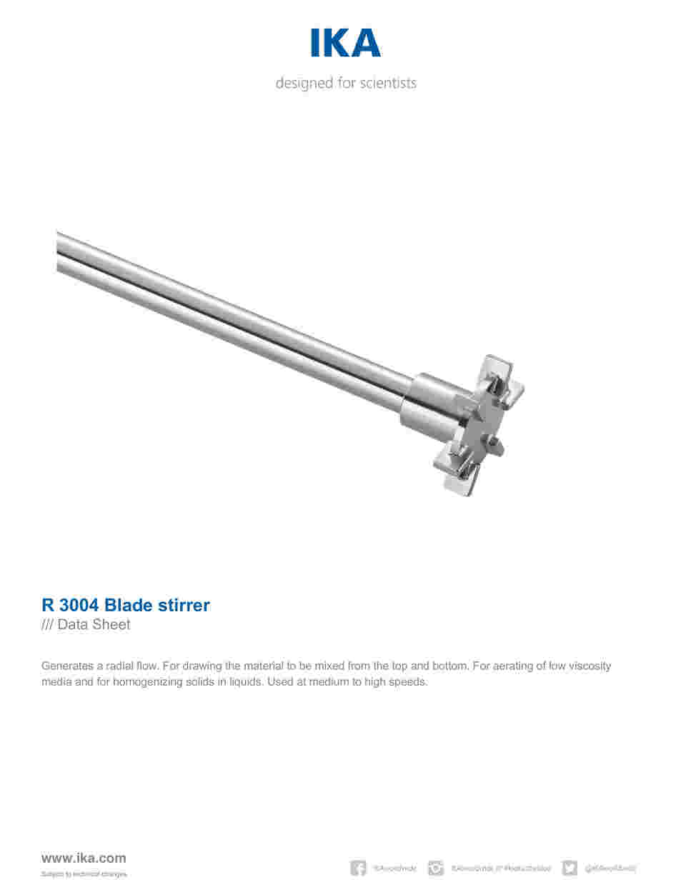 R 3004 Blade stirrer