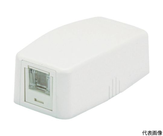 CAT6スプリングシャッター付きローゼットキット　1個口　白