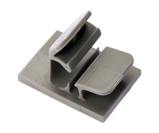 コードクリップ 押し込み固定 テレホングレー 1袋（1000個入）