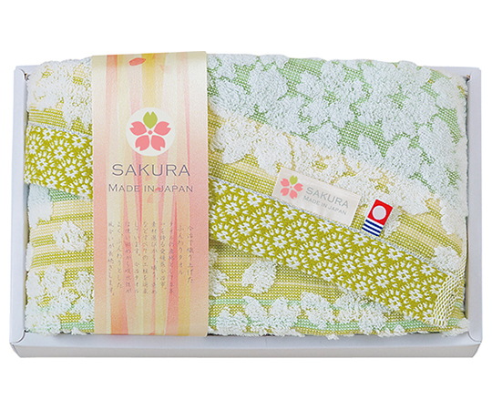 取扱を終了した商品です］しまなみ匠の彩白桜 フェイスタオル