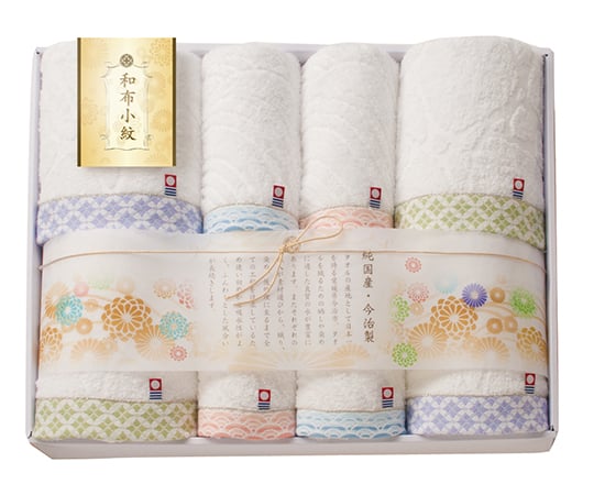 和布小紋　バスタオル4P・フェイスタオル4P