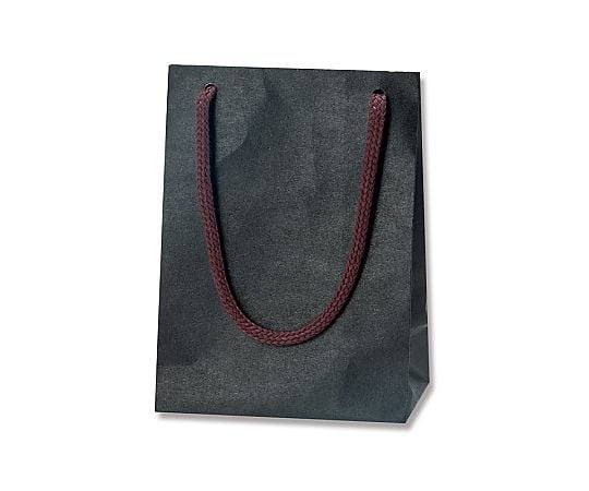 手提げ紙袋　カラーチャームバッグ　黒　10枚