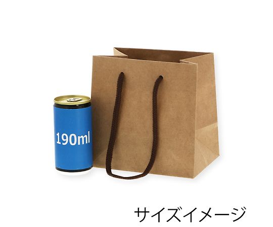 手提げ紙袋　カラーチャームバッグ　クラフト　10枚　005330006