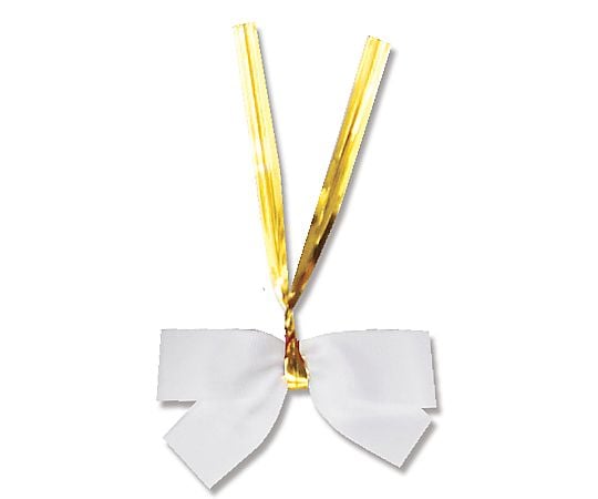 クイックリボン　約50mm×60mm（リボン巾12mm）　白　20個入り