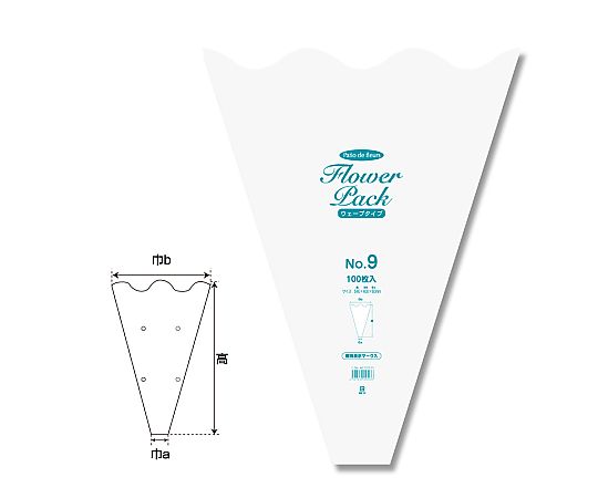ポリ袋　Nフラワーパック　ウェーブタイプ　0.028mm厚　100枚
