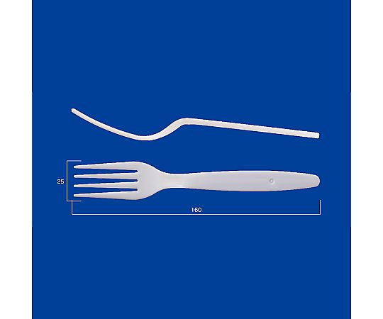 大フォーク　16cm　白　個包装　500本入