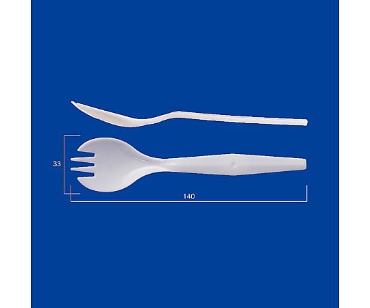 フォークスプーン　14cm　白　（個包装）　100本入