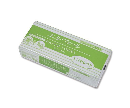 エルヴェール ペーパータオル エコセレクト シングル小判 200枚 004747769