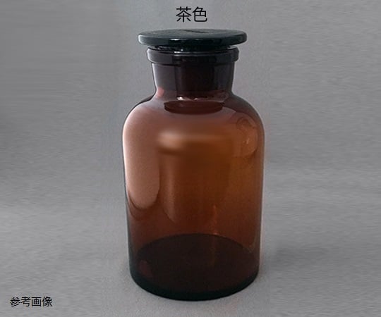 共栓広口試薬瓶　茶　500mL　CL3121-05-10