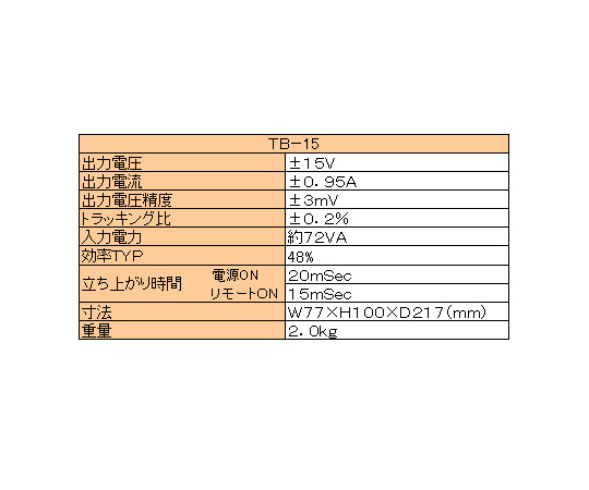 固定出力直流定電圧電源（両出力）
