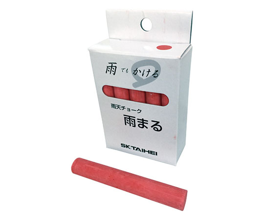 雨天用チョーク（木製黒板・スチール黒板用）　赤　10本入