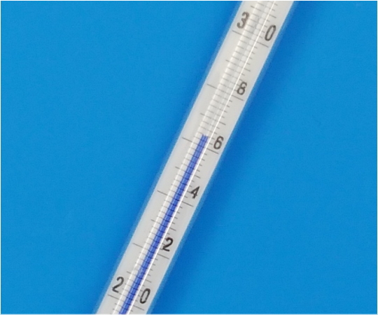 63-1457-24 水銀ゼロ標準温度計 0～50℃（0.2） 検査成績書付 1-NM-1-VC