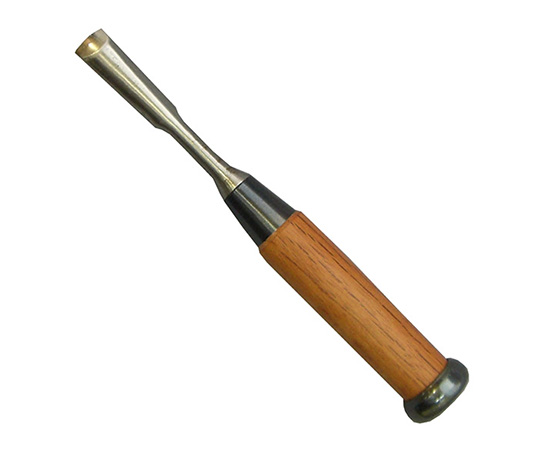 木彫細工のみ　赤樫柄　丸　12mm