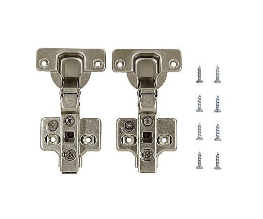 スライド丁番　キャッチ付き　半かぶせ　カップの径35mm　2個入