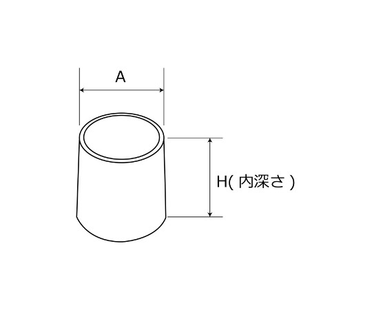 パイプキャップ　黒丸　16mm　16mm×22mm　4個入　GT-052