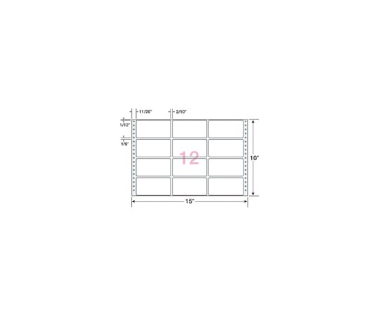 タックフォームラベル 8×10インチ 500折 84×38mm（12片入） TF-521 :ds