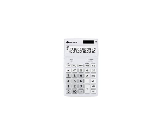 小型電卓 ホワイト5台 K072J-5 スマートバリュー - 電卓