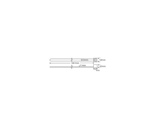 63-1588-01 結束バンド 白 100本入 3.5×150 B328J