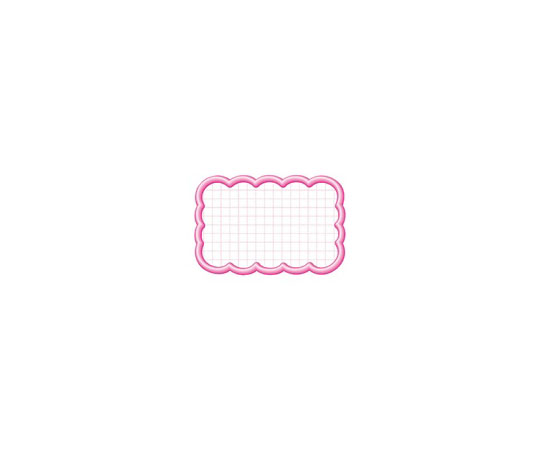 抜型カード 雲形中 ピンク 1冊（50枚入） 16-4116