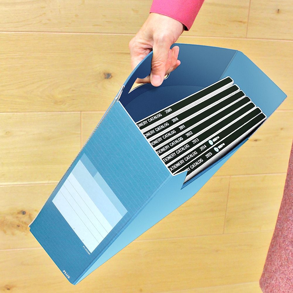 63-1621-92 ボックスファイル レギュラー スカイブルー FL-023BF