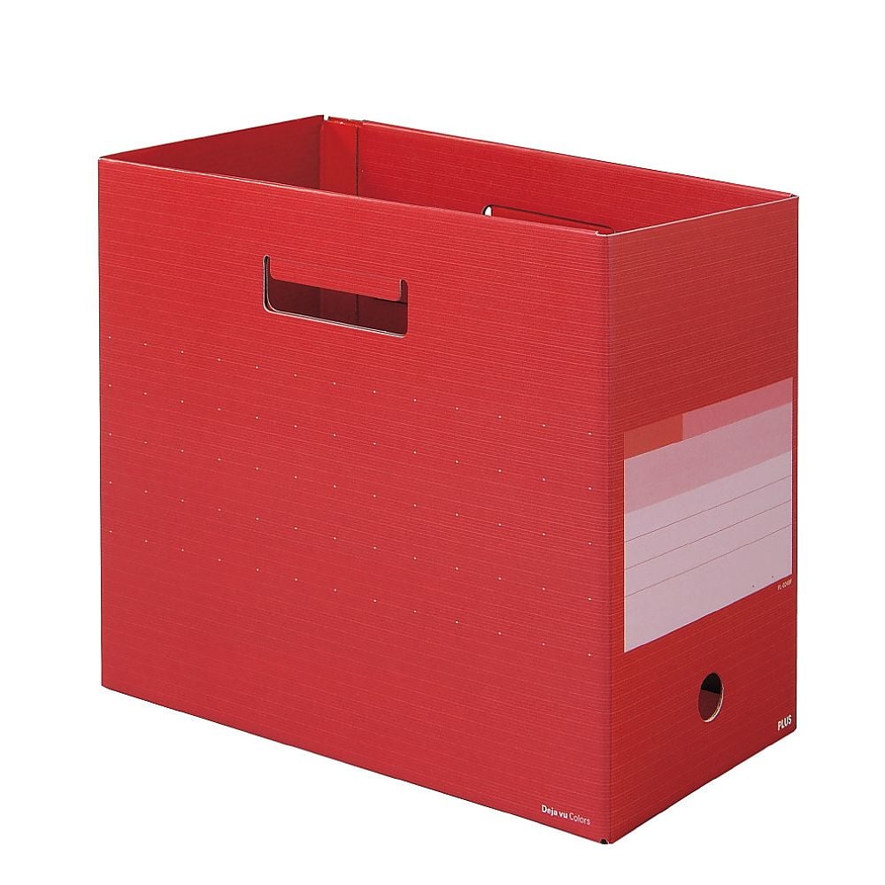 ボックスファイル　ワイド　A4　ベリーレッド