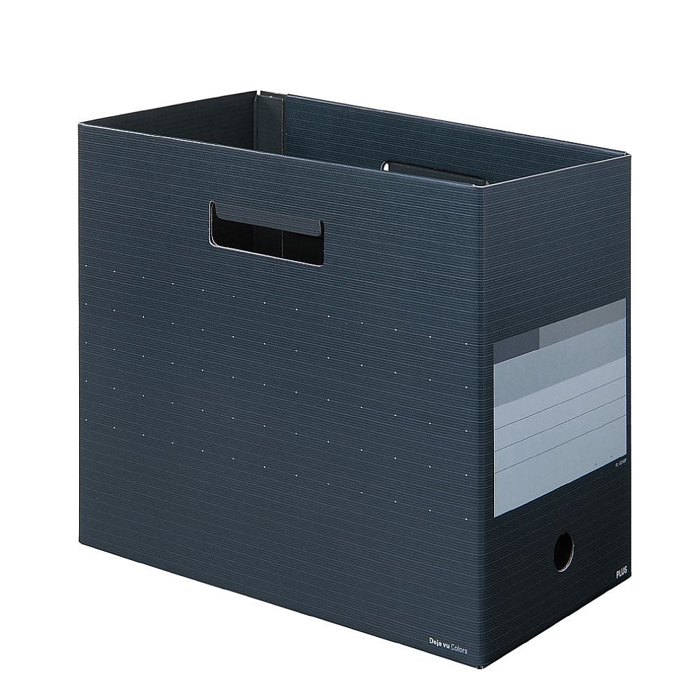 ボックスファイル　ワイド　A4　チャコールグレー