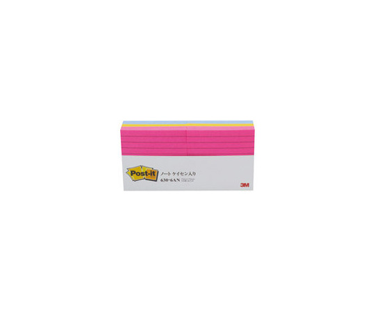 Post-it ノートケイセン入 混色 1パック（100枚×6パッド入）　630-6AN