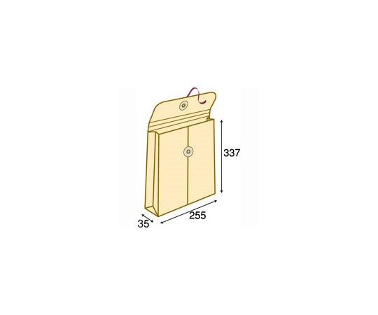 63-1629-97 保存袋（古紙配合） 角2 250枚 P603J-K2-250 【AXEL】 アズワン