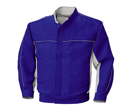 長袖ジャケット　ロイヤルブルー×シルバーグレー　5637-56-5L
