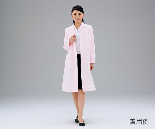 取扱を終了した商品です 女子コート型実習白衣 シングル 長袖 L ピンク 060 L 63 18 92 Axel アズワン