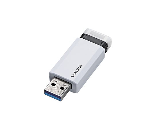 USB3.1（Gen1）対応　ノック式USBメモリ　64GB　ホワイト