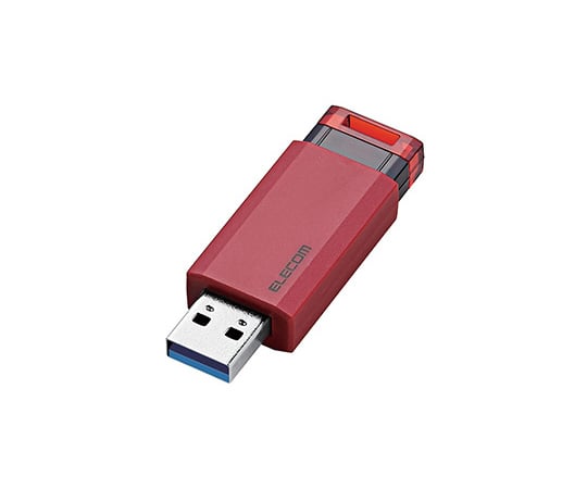 USB3.1（Gen1）対応　ノック式USBメモリ　64GB　レッド