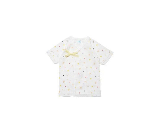 プリント短肌着　くま柄　オフホワイト