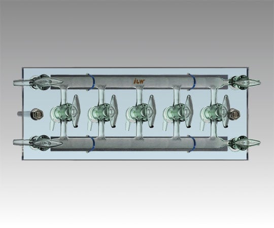ガス置換用ダブルチューブ･マニフォルド(バックパネル付) VMW5STW