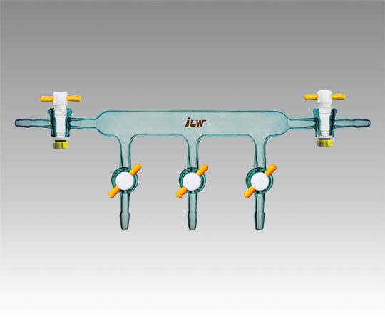 ガス置換用マニフォールド PTFEコック TFVM3