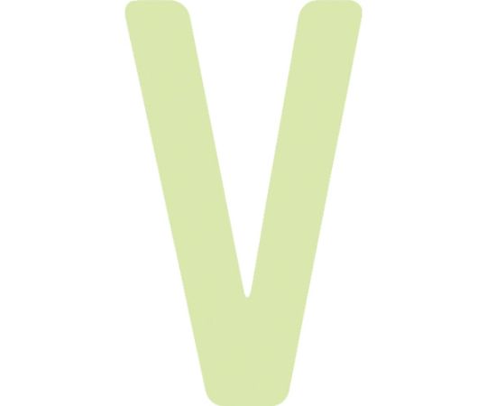 非常用標識 中輝度蓄光カッテイング文字 英字 V 粘着シール 50×29mm