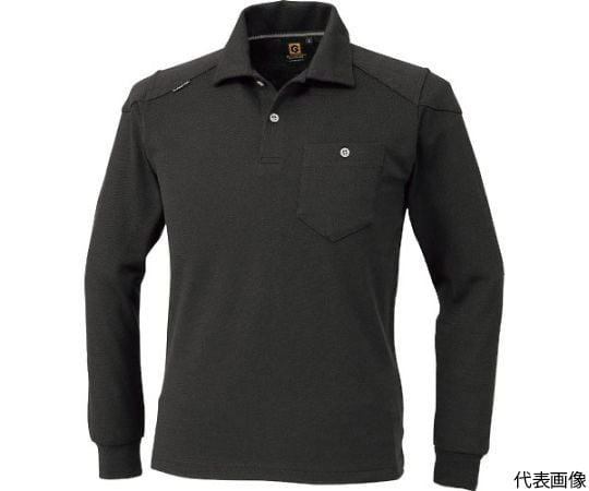 長袖ポロシャツ　G-9118　13ブラック　M