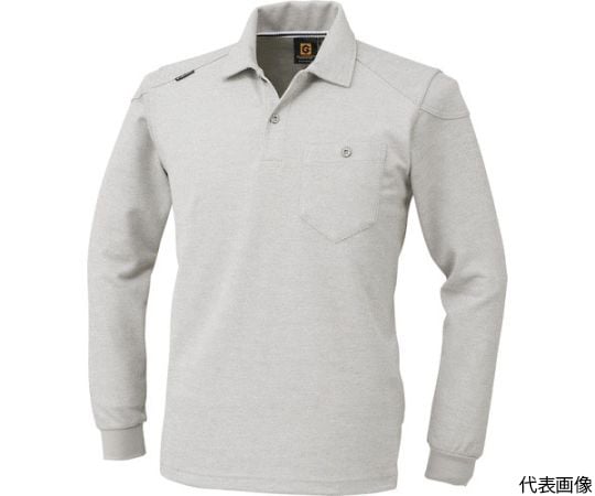 長袖ポロシャツ　G-9118　3モクグレー　LL