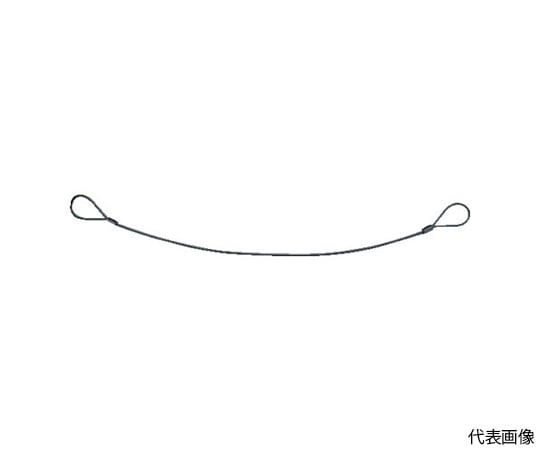 ステンレスカットワイヤー　アルミカシメ　2.0X300mm　（1本=1PK）