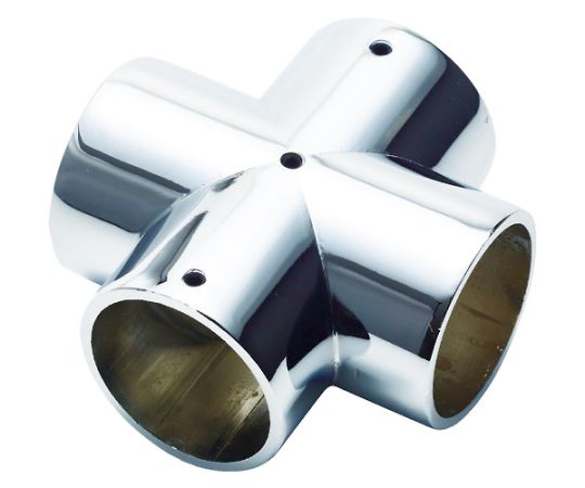 パイプ継手クロス・32mm（ネジ止め付）